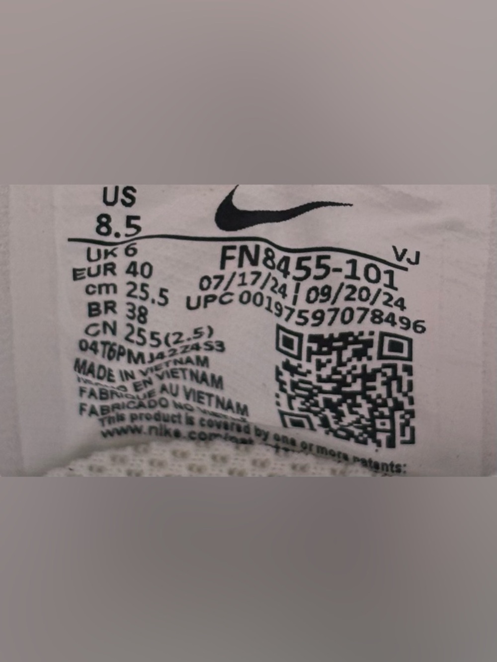 Nike Zoom 💅 Fly 6 White Vivid Grape Hyper Pink Women's Shoes 8 8.5 FN8455-101 - Picture 9 of 10